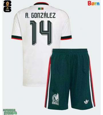Mexico Armando Gonzalez #14 Replika Babytøj Udebanesæt Børn VM 2026 Kortærmet (+ Korte bukser)